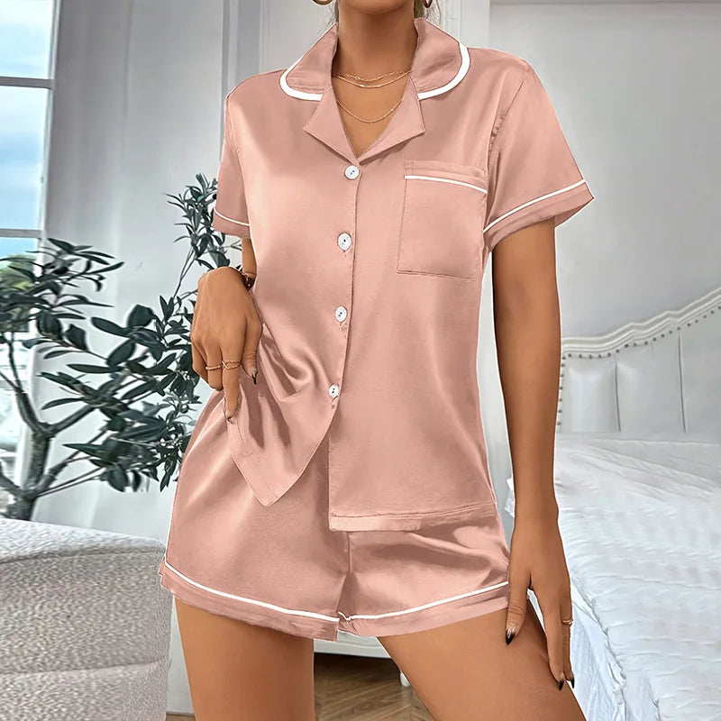 Pyjama Chemise Beige