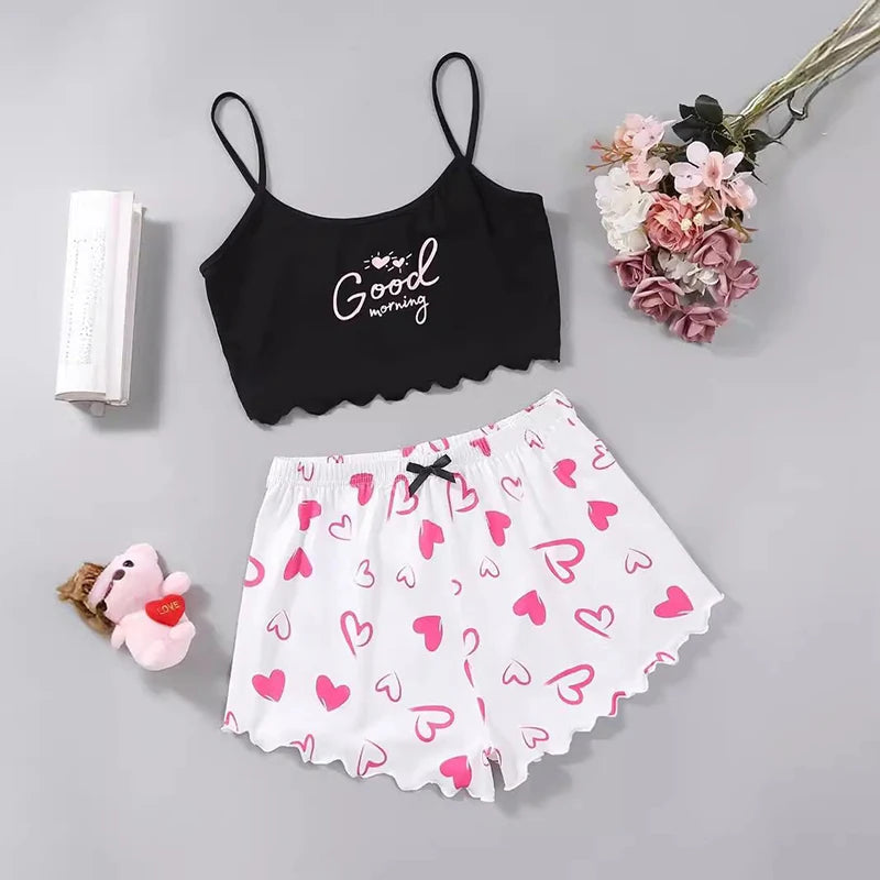pyjama pour femme short et tee shirt