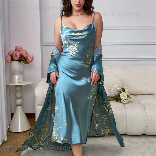 Ensemble robe de nuit et peignoir