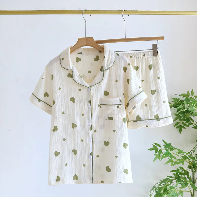 Pyjama Court Coton Femme