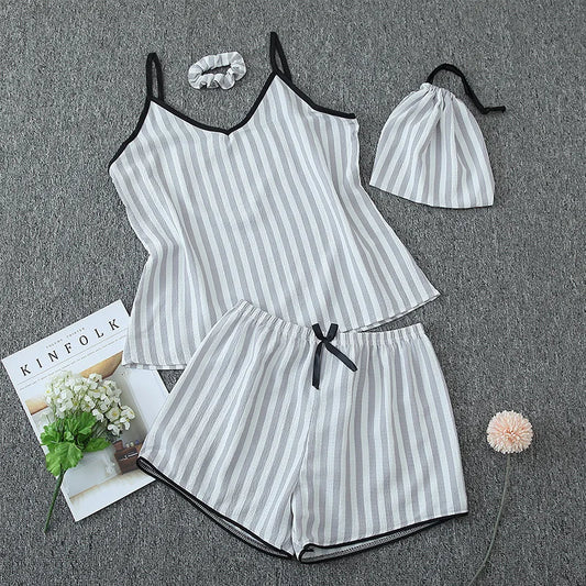 Pyjama Rayé Gris