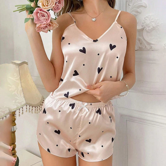 Pyjama cœur pour femme