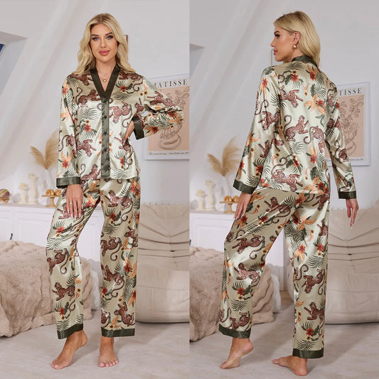 Pyjama léopard pour femme