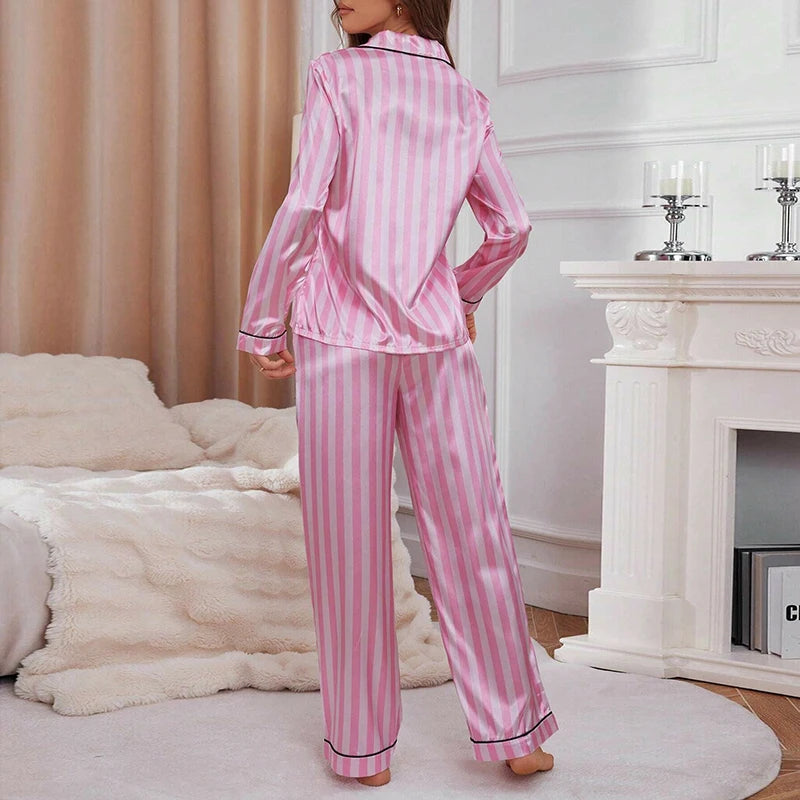 Pyjama Rayé Rose pour Femme