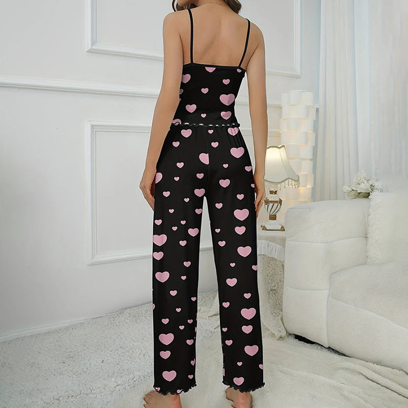 Pyjama Noir et Rose
